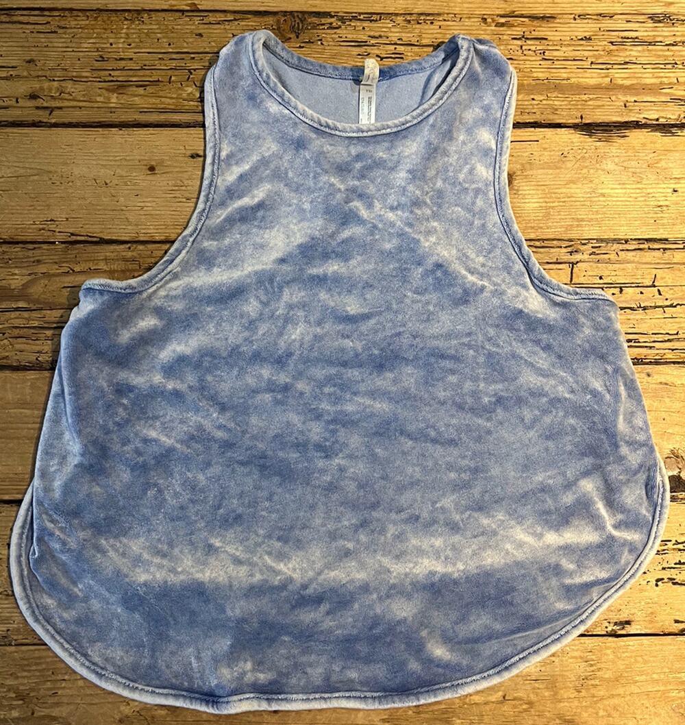 intimately free people Womens Size M Blue Suade Tank Top NWOT